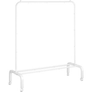 Rolling Clothes Rack Metal Garment Rack with Wheels Shelf Hanging Clothes